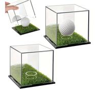 Generico Crystal Ball Stand, Acrylic Sphere Cube, Individual Sport Orb Holder, Dust Guard, Robust Build, 3.82x3.820x3.5 Inches, Ideal For Storing And Showcasing Sports Spheres