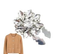 Generico Crystal Embellishment Buttons - 12mm Detachable Rhinestone Flower Covers for Stylish Decoration, Durable Flat Back with Versatile DIY Use for Clothing Accessories, Fashion Jewelry Component