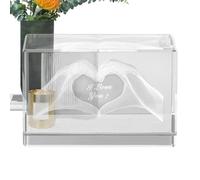 Generico Crystal Heart Hand Sculpture - 3D Heart In Two Hands Crystal Decorations | Hearts Hands Statue Shelf Decor For Birthday Thanksgiving Wedding Valentines Day