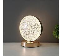 Generico Crystal Moon Led Touch Control Lampada da tavolo, LEDBedside Lamps 3-Color Changing Touch Control Lampada da comodino USB ricaricabile Lampada da comodino (5)