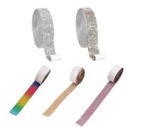 Generico Crystal Rhinestone Tape - Adhesive Band, Shiny Trim Material, Multi Decor Tool, Reusable Design Element | Handmade Art Creation, Fashion Accessory Upgrade, Home Decor Improvement