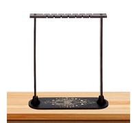 Generico Crystal Shelf Display Stand - 25cm Wooden Holder, Pine Material Rack, Black Divination Ornament with Stable Base and 3 Posts | Tarot Display for Living Room, Bedroom, Study and