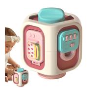 Generico Cubo 'attività del Bambino, cubo 'attività del Bambino - Giocattolo di Sviluppo,Fidget Interactive Fine Motor Educational Educational Sensory Activity Cube Cube per Bambini Girl Baby Travel