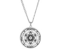Generico Cubo di Metatron Collana di Kabbalah Amuleto Donne Uomini Gioielli Spirituali Mistici Accessori Regalo