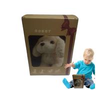 Generico Cucciolo Robot Realistico | Cucciolo Robot Peluche Interattivo - Giocattolo Morbido che Abbaia Cammina e Muove la Coda Compagno per Bambini Gioco di Imitazione per Casa e Scuola