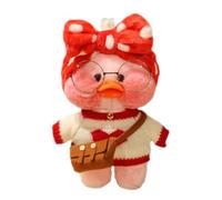 Generico Cuddly Toy Duck - morbido peluche giallo giocattolo con bicchieri di costume alla moda | per la decorazione domestica al coperto da casa Idea regalo di Natale La piccola gialla