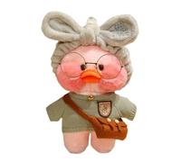 Generico Cuddly Toy Duck - morbido peluche giallo giocattolo con bicchieri di costume alla moda | per la decorazione domestica al coperto da casa Idea regalo di Natale La piccola gialla