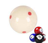 Generico Cue Ball, Billiard Balls, 2.25 Inches, Standard Size Resin with 6 Red Dots, Training Ball for Beginner, Enthusiasts, Practice, Tournament, Table, Family and Play, White