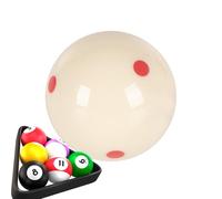 Generico Cue Ball, Standard Pool Billiard White Balls, 2.25 Inches Sturdy Resin & 6 Red Dots, Equipment Accessories for Players Beginner Enthusiast Practice Table Tournament and Family Use