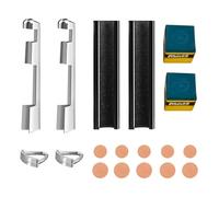 Generico Cue Pool Repair Kit - 16 Pieces Billiards Clamp | Shaper Tool Set | Small Include Pool Cue Tip Clamp with Sandpaper Holder, Lightweight Tips & Chalk Cubes for Billiard Table Tips Accessories