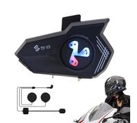 Generico Cuffia Per Casco Moto - Intercomunicatore Motociclistico | Impermeabile Con Luci Colorate Assistente Vocale Cancellazione Rumore Per Donne Ciclismo Esterno