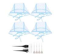 Generico Cuffia per Tintura e Messa per 12 Pezzi con Design Regolabile in Pvc e Metallo, Accessori per Chioma Professionali Kit Versatile per Salone e Domestico