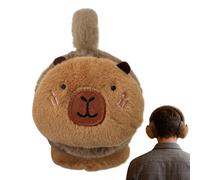 Generico Cuffie antirumore da donna - Copri orecchie in peluche Capybara, attrezzatura calda e alla per il freddo, cuffie antirumore dal design elasticizzato | Appello di stile per viaggi all'apert