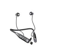 Generico Cuffie Bluetooth con archetto da collo senza fili for bassi Auricolari microfono stereo(A12L-black)