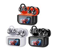 Generico Cuffie Open Ear - Auricolari Open Ear | Auricolari AI con batteria lunga | senza fili | Corsa Allenamento Palestra Sport Fitness all'aria aperta Ciclismo Nuoto Viaggi Dispositivo di ascolto