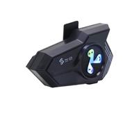 Genérico Cuffie per casco - citofono per casco, con luci multicolori, cancellazione del rumore, assistente vocale, impermeabile, per ciclismo esterno, guida moto