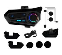 Generico Cuffie Per Comunicazione Moto - Cuffie Interfono Wireless Per Mezzo Casco, Impermeabile IPX6 | Cancellazione Del Rumore, Ricarica Di Tipo C, Conversazione Tra Motociclisti, Chiamate In Vivav