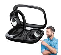 Genérico Cuffie senza fili da donna, auricolari over-ear ad alta fedeltà, con display digitale e cancellazione del rumore per la corsa, allenamento palestra e sport da uomo