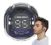 Genérico Cuffie wireless Noise Cancelling - PC ABS In-Ear Earphones | Digital Display Earbuds | Long Playtime Clear Calls Earphones for Sports Workout, Work Use