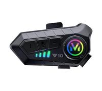 Generico Cuffie wireless per casco da moto - Cuffie impermeabili, batteria a lunga durata, dispositivo audio intelligente con riduzione del rumore | Altoparlanti confortevoli per la guida, il turismo