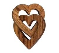 Generico Cuori Connessi | Accessorio Scrivania in Legno | Artigianato Romantico di Cuori | per Sposini Decoratori D'Interni Romantici Matrimonio San Compleanno Vacanza Camera