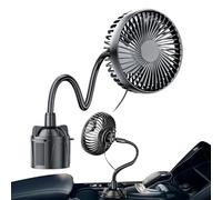 Generico Cup Holder Fan, Portable Vehicle Blowing Fan, 0.85x0.54 Inches Compact & Adjustable Design, Air Circulator for Travel, Camping, Road Trips, Outdoor, and Daily Car Use