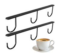 Generico Cup Hooks Under Shelf - 2 Piece Heavy Duty Stainless Steel Hangers