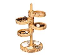 Generico Cupcake Stand Wood | 4 Tier Rotatable Storage Rack Decoration | Jewelry Storage Organizer for Keys, Jewelry, Headwear, Snacks, Desserts, Living Room, Dining Room