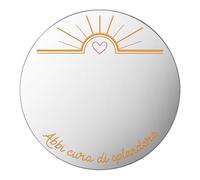 Generico ''Cura di splendere'' Specchio Rotondo in Plexiglass Personalizzato Decorativo con Scritta Romantica personalizzato con nome frase idea regalo natale amore coppia sanvalentino