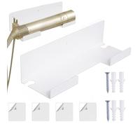 Generico Curling Iron Holder,Acrylic Wall Mount Space-Saving Rack | Hair Dryer Holder | for Bathroom Travel Sink Cabinet Vanity Salon Makeup Dresser