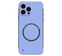 Generico Curranet Magnetic Frameless Hard Case for iPhone 11/12/13/14/15/16/17 Series, Ultra Thin Anti-Shock and Anti-Scratch Hard Phone Borderless Magnetic Cases (Purple,for 15 Plus)