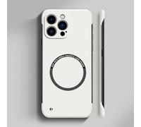 Generico Curranet Magnetic Frameless Hard Case for iPhone, Thin Anti-Shock and Anti-Scratch Hard Phone Borderless Magnetic Cases for iPhone X/11/12/13/14/15/16/17 Pro Max (for 11 Pro,White)