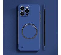 Generico Curranet Magnetic Frameless Hard Case for iPhone, Ultra Thin Hard Pc Magnetic Frameless Case for iPhone X/11/12/13/14/15/16/17 Pro Max (for 16 Pro Max,Blue)