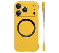 Generico Curranet Ultra Thin Anti-Shock and Anti-Scratch Hard Phone Borderless Cases, Ultra-Thin Frosted Magnetic Suction Frameless Hard Case for iPhone 16/17 Pro Max (16 Plus,Yellow)