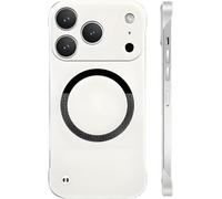 Generico Curranet Ultra Thin Anti-Shock and Anti-Scratch Hard Phone Borderless Cases, Ultra-Thin Frosted Magnetic Suction Frameless Hard Case for iPhone 16/17 Pro Max (16 Plus,White)