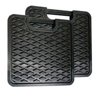 Generico Cuscinetti per Gambe di Gru di Medie Dimensioni, 5 cm di Spessore - Confezione da 2 tappetini di Supporto per stabilizzatori Portatili da 24x24 Pollici per Camion, Cuscinetti di atterraggio