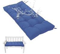 Generico Cuscini Impermeabili per Mobili da Giardino Cuscini per Panche Cuscini Antiscivolo per Altalena da 8 Cm Cuscini per Mobili da Interno e da Finestra,Blu,120x50cm