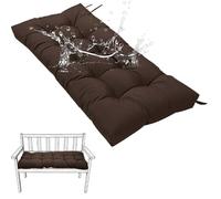 Generico Cuscini Impermeabili per Mobili da Giardino Cuscini per Panche Cuscini Antiscivolo per Altalena da 8 Cm Cuscini per Mobili da Interno e da Finestra,Marrone,100x50cm