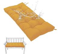 Generico Cuscini Impermeabili per Mobili da Giardino Cuscini per Panche Cuscini Antiscivolo per Altalena da 8 Cm Cuscini per Mobili da Interno e da Finestra,Giallo,170x50cm