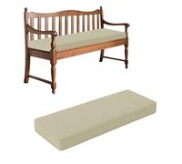 Generico Cuscini Panche Esterno Spesso 5 Cm Cuscino di Ricambio per Panca Removable Cover And Non-Slip Base Cuscini per Panche per Interno Pranzo Giardino Patio Cuscino Panca,Beige,170X30X5CM