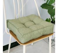 Generico Cuscini per Sedia Imbottitura Spessa 9 Cm, Comodi Cuscini per Seduta per Interno Ed Esterno, Cuscini per Pavimento per Sala da Pranzo, Sedie da Giardino,Verde,6er Set 45x45