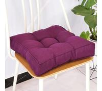 Generico Cuscini per Sedia Imbottitura Spessa 9 Cm, Comodi Cuscini per Seduta per Interno Ed Esterno, Cuscini per Pavimento per Sala da Pranzo, Sedie da Giardino,Dark Purple,6er Set 45x45