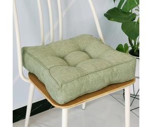 Generico Cuscini per Sedia Imbottitura Spessa 9 Cm, Comodi Cuscini per Seduta per Interno Ed Esterno, Cuscini per Pavimento per Sala da Pranzo, Sedie da Giardino,Verde,6er Set 45x45