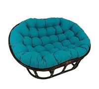 Generico Cuscini per sedie: Cuscino per Sedia Oversize Impermeabile Blu Uovo con Lacci - 170 cm x 120 cm per Sedia a Dondolo in Rattan - Comodo Design ad Arco a Quattro Angoli per Il Relax all'aperto