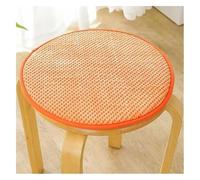 Generico Cuscini per sedie - Set di 4 Cuscini Rotondi Imbottiti Arancioni - Cuscini Comodi da 45 cm con Lacci per sedie da Pranzo - Ideali per arredare Interni e Migliorare Il Comfort
