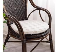 Generico Cuscini per sedie: Spessi e Morbidi Cuscini Rotondi Antiscivolo, 40 cm, Colore Bianco, Ideali per Cucina, Ufficio, Sala da Pranzo e Giardino. Coprisgabello soffice per Il Massimo Comfort e u