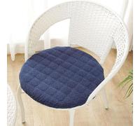 Generico Cuscini Rotondi per Sedia, Set da 6, 4 O 2, Cuscini Morbidi Lavabili e Antiscivolo Cuscini in Velluto A Coste, Cuscini da Pavimento Uso Interno/Esterno,Dark Blue,2er Set 40cm