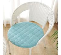 Generico Cuscini Rotondi per Sedia, Set da 6, 4 O 2, Cuscini Morbidi Lavabili e Antiscivolo Cuscini in Velluto A Coste, Cuscini da Pavimento Uso Interno/Esterno,Blu,4er Set 40cm