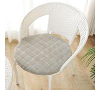 Generico Cuscini Rotondi per Sedia, Set da 6, 4 O 2, Cuscini Morbidi Lavabili e Antiscivolo Cuscini in Velluto A Coste, Cuscini da Pavimento Uso Interno/Esterno,Light Gray,2er Set 40cm