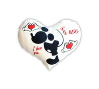 Generico Cuscino a Forma di Cuore Idea Regalo Amore Romantico per San Valentino, Anniversario, Natale, Compleanno - Per Lui e per Lei Fidanzati (Bacio)
